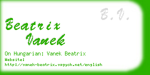 beatrix vanek business card